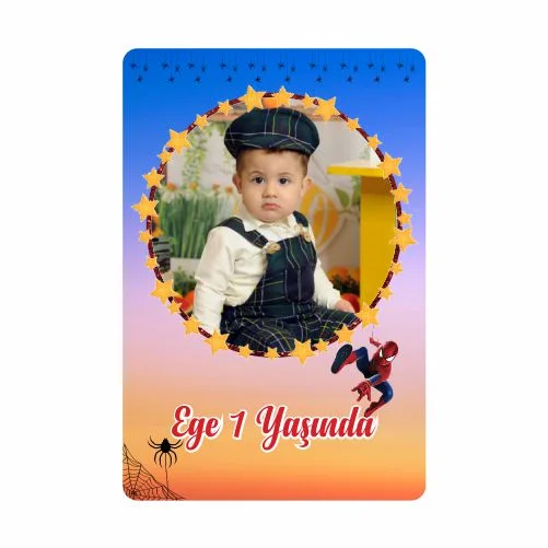 Örümcek Adam Temalı Doğum Günü Magneti